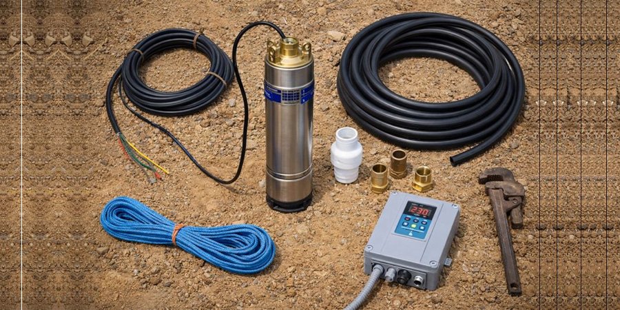 Submersible Motor Pump with Related Accessories